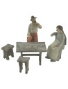 Table with cards for statues 10 cm table, height, statues