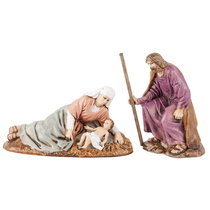 copy of Nativity series 12 cm in terracotta and fabric with