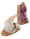 copy of Nativity series 12 cm in terracotta and fabric with