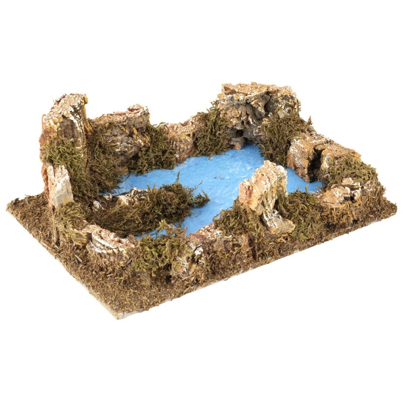 Lago con rocce 20x14x7 cm rocce, lago, 20x14x7 Mondo Presepi