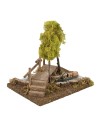 Ponte con fiume ed alberi 20x15x20 cm ponte, alberi, 20x15x20