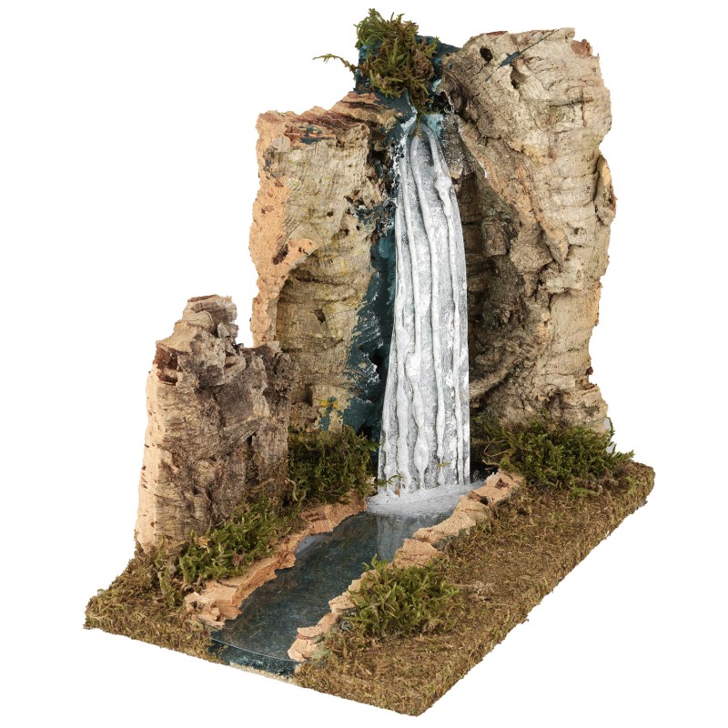 Cascata nella roccia con fiume 15x24x22 cm nella, cascata