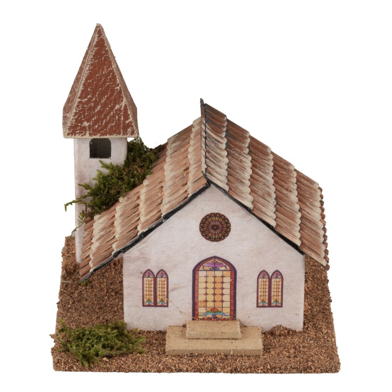 Chiesa con campanile cm 12,5x12,5x12 h 5x12, lontananza