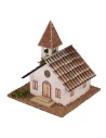 Chiesa con campanile cm 12,5x12,5x12 h 5x12, lontananza