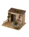 Barn with enclosure for animals 14x16x11.5 cm height