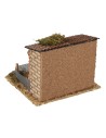 Barn with enclosure for animals 14x16x11.5 cm height