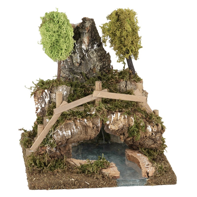 Grotta con lago effetto profondità cm 20x20x22 h cork, statues