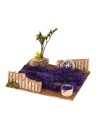 Campo di Lavanda 16x14x11,5 cm campo, legno, sughero, muschio