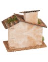 Casa di campagna cm 13x7,5x13 h muschio, sughero, legno