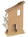 Facciata casa rustica cm 11x5x18 h altezza, statue, porta