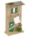 Facciata casa con panni cm 11x5x18 h altezza, porta, casa