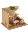 Osteria con contadini cm 19x15x14 h height, legno, presenti