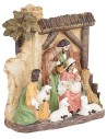 Gruppo Natività in resina con pecorelle serie 10 cm gesù