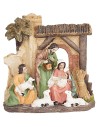 Gruppo Natività in resina con pecorelle serie 10 cm gesù