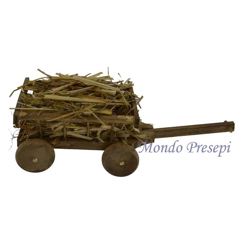 Cart in wood with straw