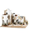 Arab nativity scene with a working fountain and Landi Moranduzzo statues