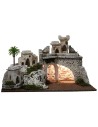 Villaggio palestinese illuminato cm 54x34x31h