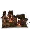 Presepe illuminato cm 29,5x16x19 h legno, altezza, presepe