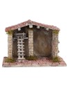 Capanna artigianale di pregio per presepe cm 30x18x21h