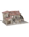 Cascinale con mulino ad acqua in movimento cm 32x20x18 h