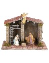 Capanna artigianale di pregio per presepe cm 30x18x21h legno