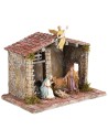 Capanna artigianale di pregio per presepe cm 30x18x21h legno