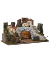 Presepe con grotta in pietra bianca cm 34x59x33h grotta