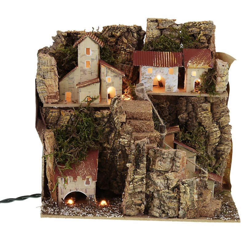 Villaggio illuminato 20x14xh19 cm