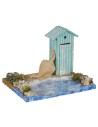 Tratto di spiaggia con capanno cm 19x15x15 h