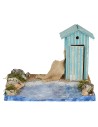 Tratto di spiaggia con capanno cm 19x15x15 h