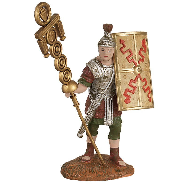 Legionario romano con scudo e signum serie Oliver 10 cm