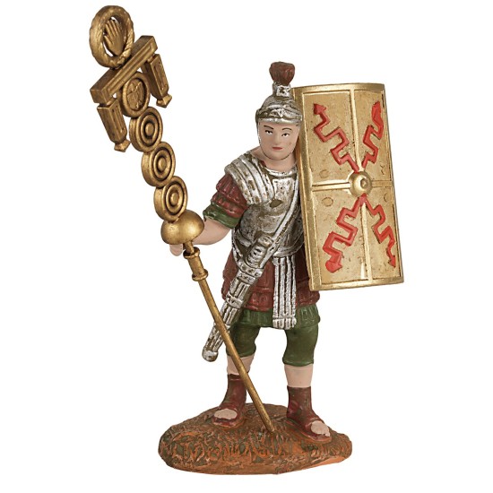 Legionario romano con scudo e signum serie Oliver 10 cm