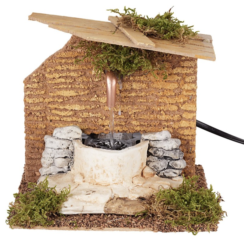 Electric stone fountain for nativity scene