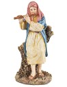 Shepherd with flute in painted resin, Landi economic series 10.