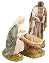 Set natività in resina dipinta serie economica Landi 10 cm