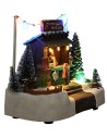 Christmas scene with stall complete with lights and sounds cm