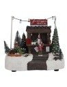 Christmas scene with stall complete with lights and sounds cm