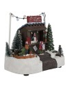 Christmas scene with stall complete with lights and sounds cm