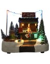 Christmas scene with stall complete with lights and sounds cm