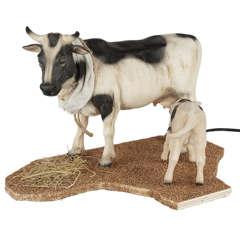 Cow with calf in motion for 30 cm statues