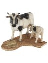 Cow with calf in motion for 30 cm statues