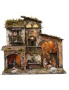 Presepe illuminato con fontana e forno funzionanti cm 46x32x45h