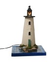 Faro con luce 3,5v effetto mare cm 13x13x18 h luce, 13x13x18