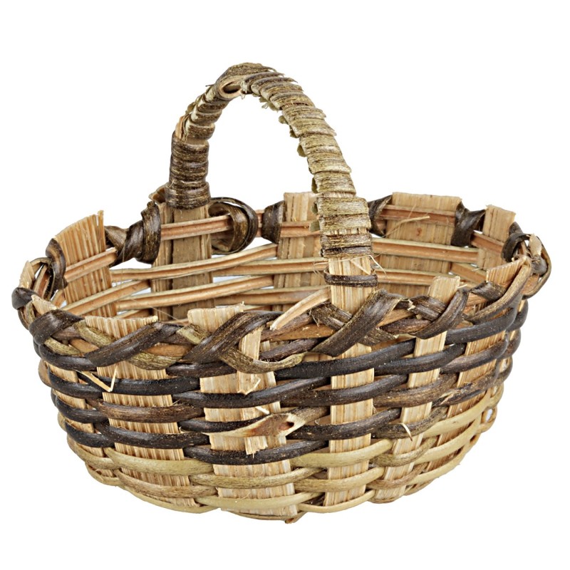 Wicker basket with handle, 5 cm high, wicker, height, handle.