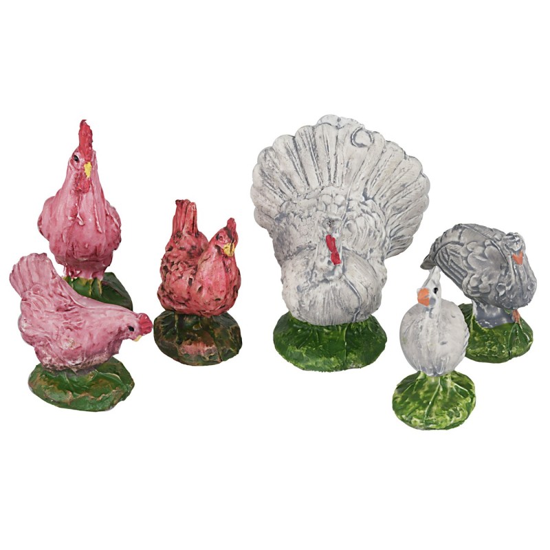 copy of Set of 3 resin chickens for 15-20 cm figurines base