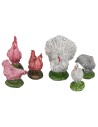 copy of Set of 3 resin chickens for 15-20 cm figurines base