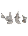 Set 6 gallinacei per presepe sono, gallinacei, altezza, statue