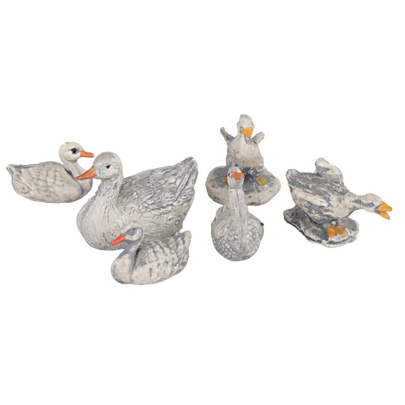 Set 6 gallinacei per presepe gallinacei, presepe Mondo Presepi