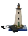 Faro con luce 3,5v effetto mare cm 13x13x18 h faro, effetto