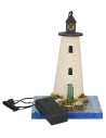 Faro con luce 3,5v effetto mare cm 13x13x18 h mare, muschio